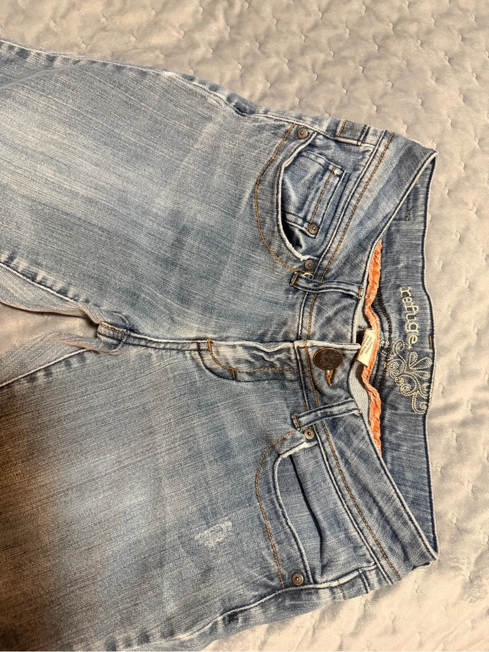 refuge bootcut Light Blue Jeans 7R #48 - Picture 3 of 13